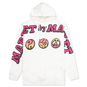 Market Cali Lock Peace Hoodie Cream Size S NWT Graphic Pullover